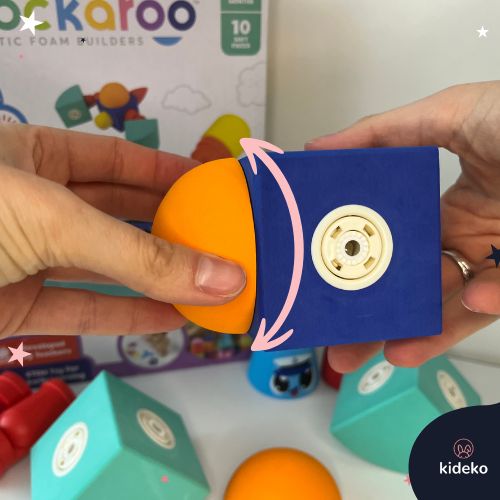 Blockaroo magnetická stavebnica spôsob točenia